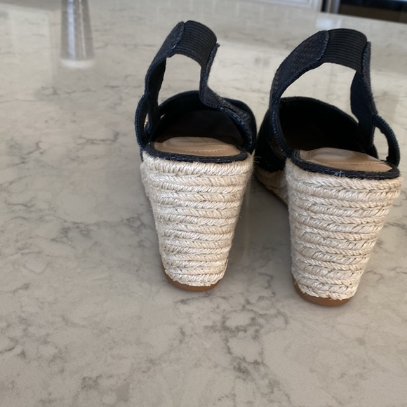 Ralph Lauren Penelopie Navy Espadrille Wedge size 10 - Picture 4 of 9